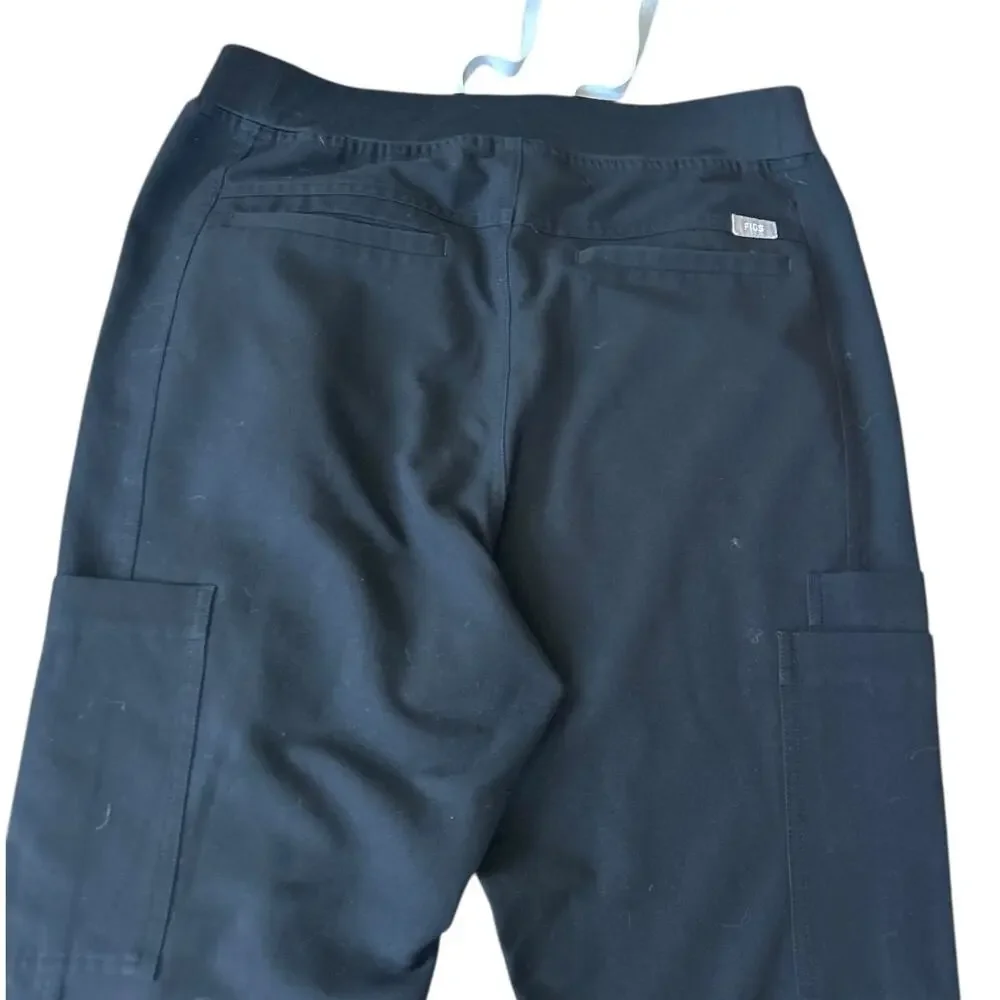 NEW Figs Black Axim Cargo Scrub Pants Men’s Small